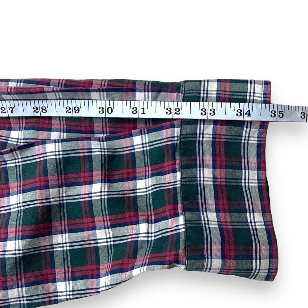 Lands End Shirt Mens Extra Large XL Green Plaid Long Sleeve Button Down Shirt - Picture 12 of 12